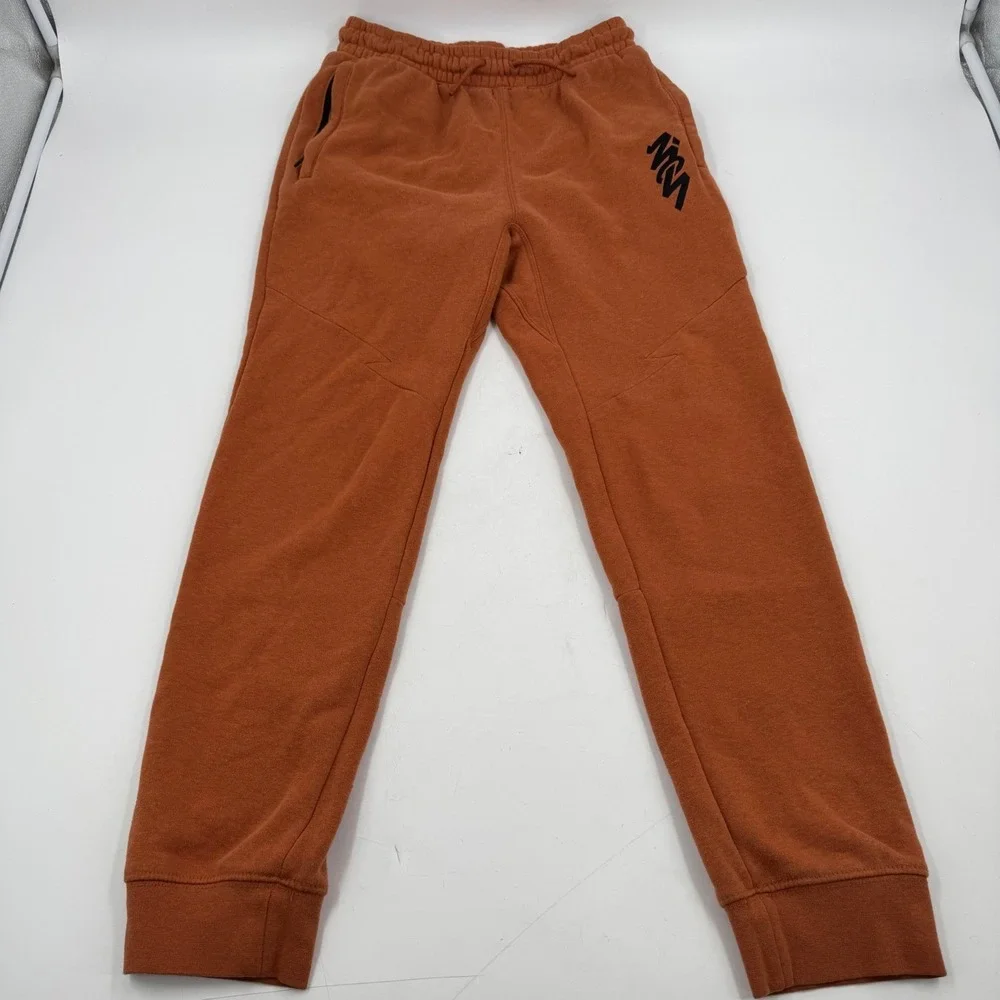 Jordan Zion Sweatpants Joggers Kids XL 13-15 Yrs‎ Orange Black Logo